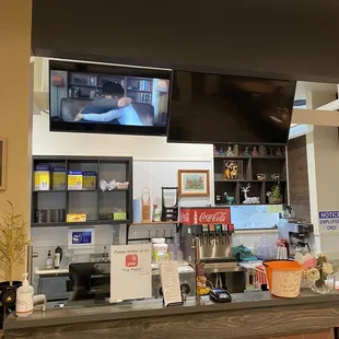 At the front cashier