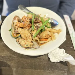 My husbands order  but the shrimp in it was amazing