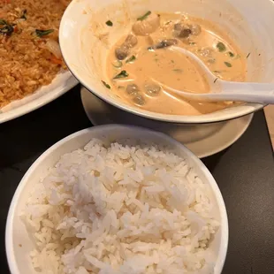 Tom Kha Gai and side of white rice