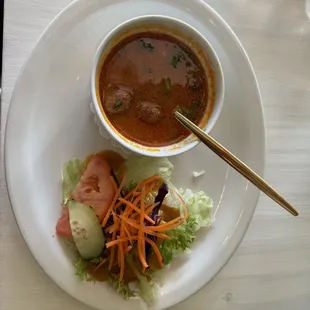 16. Tom Yum Soup 19. Thai Salad