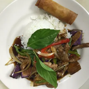 Eggplant with basil