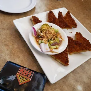 a plate of food on a table