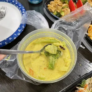 Cockroach in the yellow curry