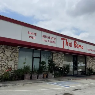 the front of the restaurant