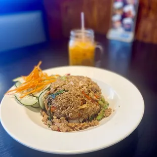 Basil Fried Rice + Thai Iced Tea