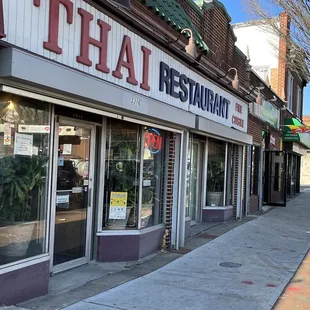 the front of the restaurant