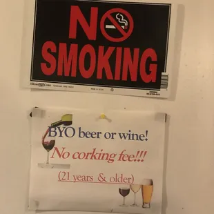 I did not know it was a BYOB place until after I was there.