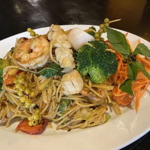 Spaghetti Kee Mao - Seafood (Spaghetti Drunken Noodle )