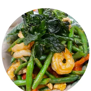 S2. Spicy Green Bean with Chicken & Shrimp