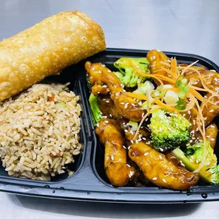 a meal in a plastic container