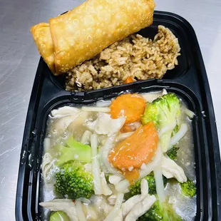 a meal in a plastic container