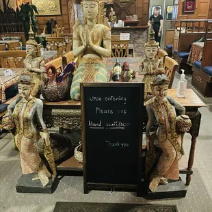 a blackboard in a store
