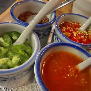 All the spices.   LOVE the spices here.