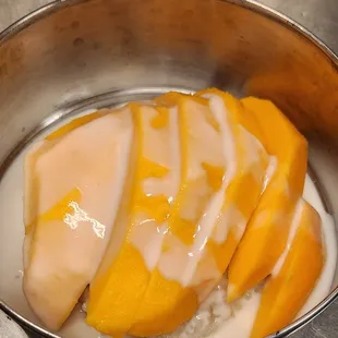 Delightful mango sticky rice.