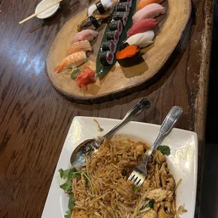 Chicken pad Thai &amp; sushi Jo special