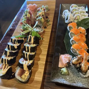 Mexican Roll, threesome roll, California roll