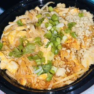 Chicken pad Thai (medium spice was good , I like it alittle spicier)