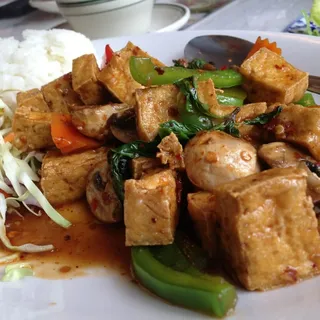 Sweet Basil Fried Tofu