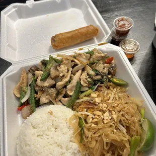 Pad Thai with Chicken Stir Fry Combo