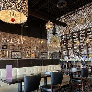 the dining area of the restaurant