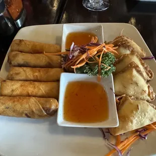 5. Crab Rangoon &amp; 2. Thai Spring Rolls