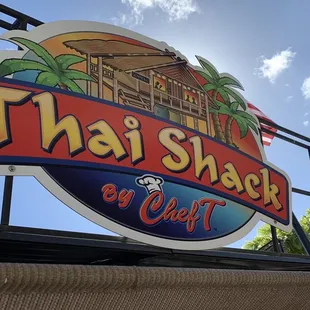 a sign for the restaurant