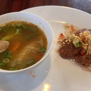 Spicy Shrimp Lemongrass Soup &amp; Fried Tofu