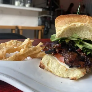 a close up of a sandwich