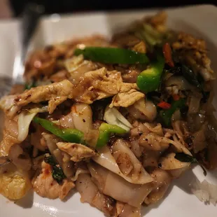 a plate of stir fried vegetables