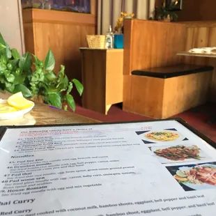 Menu shot. Just sat down.