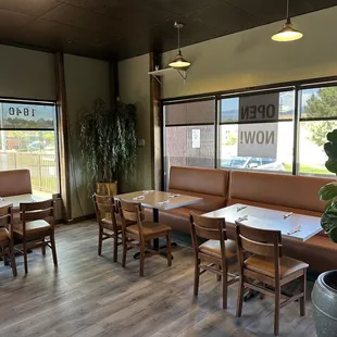 a view of the dining area