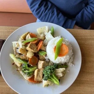 L4. Veggie Delight w/tofu and jasmine rice (lunch)