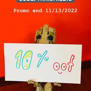 10%off end 11/13/2022