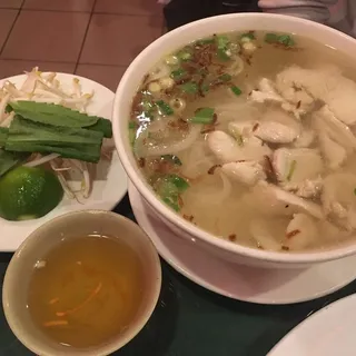 Shredded Chicken Noodles Soup