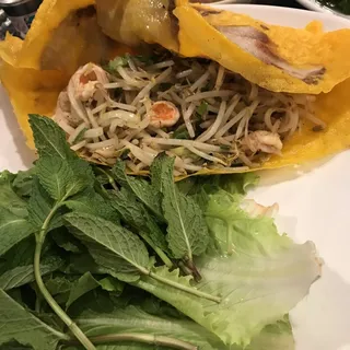 Vietnamese Crepe With Shrimp And Pork