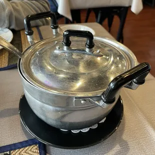 Thai soup came out in this cute pot