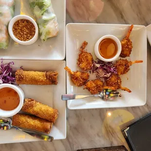Coconut Shrimp, Egg Roll, Shrimp Spring Roll