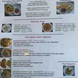 Some menu items