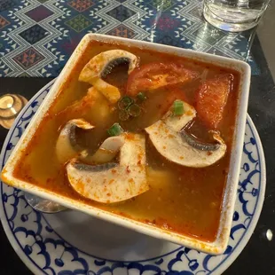 Tom Yum Noodle Soup while I wait for a takeout order