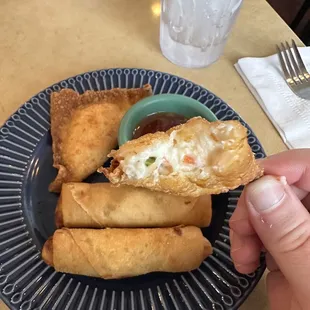 Inside of crab Rangoon