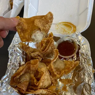 Ordered the chicken dumpling? Got this trash I wouldn't go to this restaurant. It's a rip off