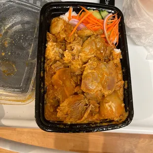 Mushed up Beef Curry On Rice