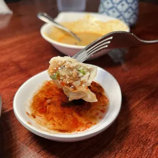Steamed dumplings (inside)