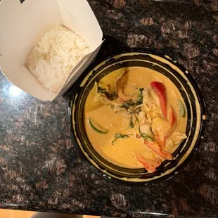 Curry  - Panang Chicken w/ side of white rice
