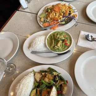 Thai Basil and Chili Garlic Sauce, Green Curry, Pad Thai, Pad Se Ew