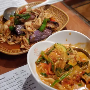 34. Pad Ma-Kur and Chicken red curry!