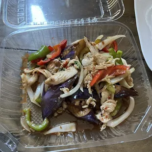 Eggplant chicken