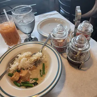 a plate of food on a table