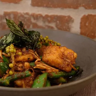 Angry Basa. A perfect cooked with a lot of thai herbs and fried basa