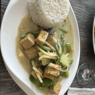 Green Curry with tofu was delicious